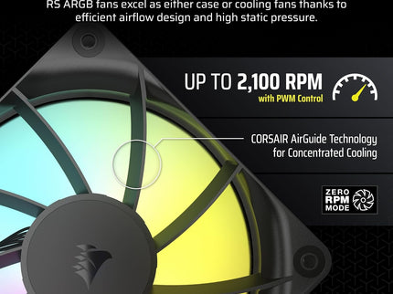 Corsair RS120 ARGB 120mm PWM Fan 3-Pack