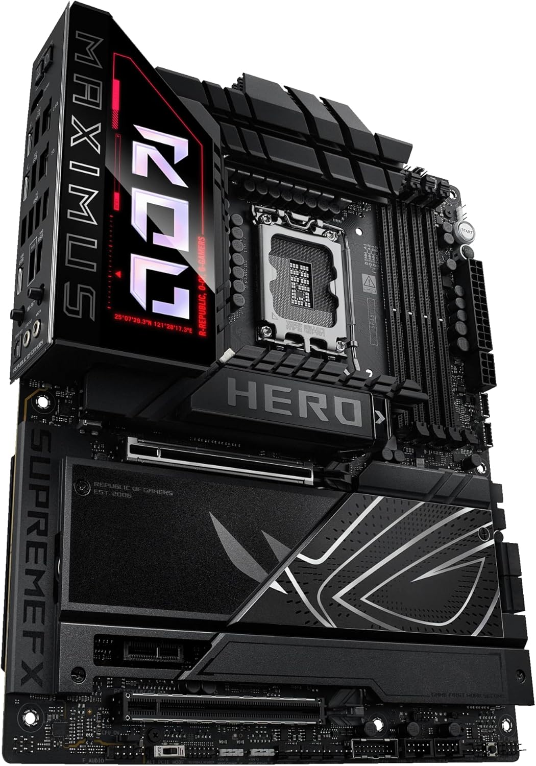 ASUS ROG Maximus Z890 Hero Intel® Z890 LGA 1851 ATX Motherboard, Advanced AI PC-Ready, 22+2+1+2 Stages, DDR5, WiFi 7, 3X PCIe® 5.0 M.2, Thunderbolt™ 4, USB Type-C®, AI Overclocking/Cooling/Networking