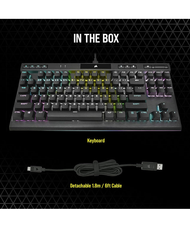 Corsair K70 RGB TKL Champion Series – Optical-Mechanical Keyboard