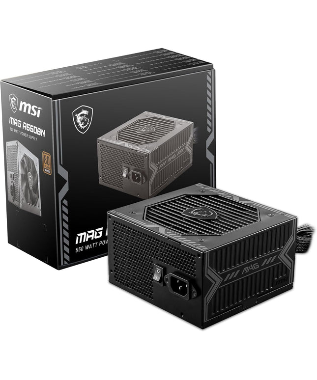 MSI MAG A550BN, Non-Modular Compact 550W Power Supply