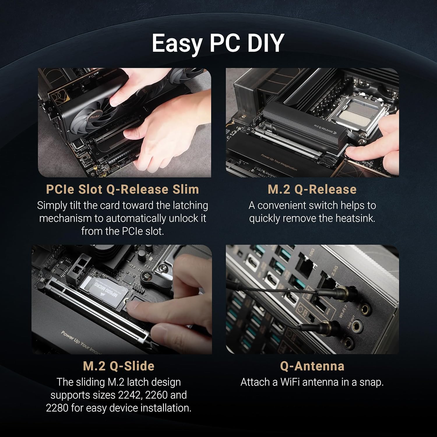ASUS ProArt Z890-CREATOR WIFI Z890 LGA 1851 ATX Motherboard, Intel® Core™ Ultra Processor Series 2 Ready, 16+2+1+2 stages, PCIe® 5.0, DDR5, Thunderbolt™ 5 Type-C®, 10+2.5 Gb LAN, WiFi 7, 5x M.2, AI OC