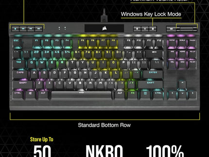 Corsair K70 RGB TKL Champion Series – Optical-Mechanical Keyboard