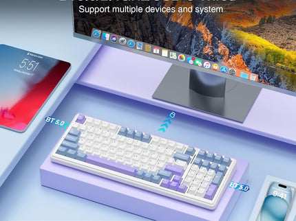 AULA F99 Wireless Mechanical KeAULA F99 Wireless Mechanical Keyboard