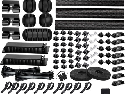 [313Pcs] Cable Management Kit, 67 Adhesive Cable Clips