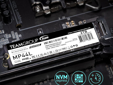 TEAMGROUP MP44L 1TB SLC Cache NVMe 1.4 PCIe Gen 4x4 M.2 2280 Laptop&Desktop SSD (R/W Speed up to 5000/4500MB/s) TM8FPK001T0C101