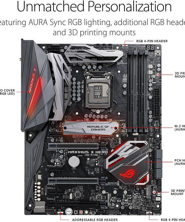 ASUS ROG Maximus X Hero LGA1151 (Intel 8th Gen) DDR4