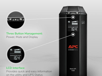 APC UPS 1500VA UPS Battery Backup