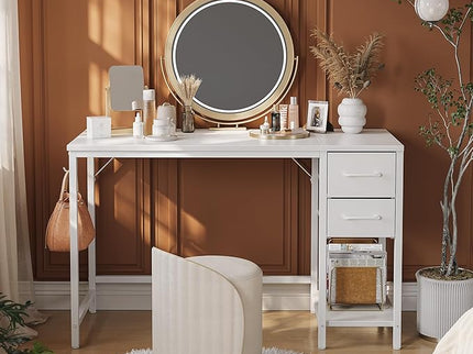 CubiCubi Computer Desk with 2 Drawers