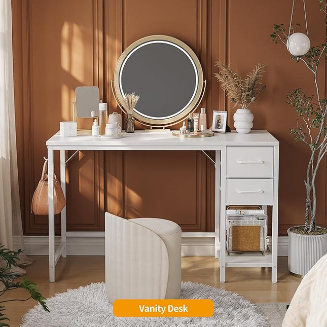 CubiCubi Computer Desk with 2 Drawers