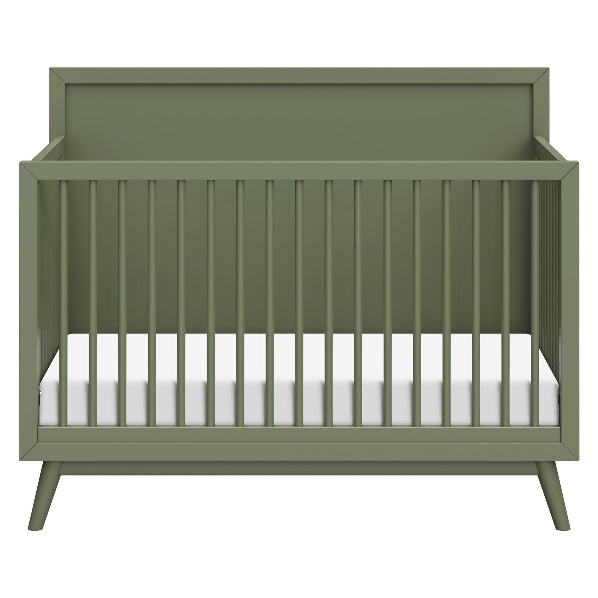 M15901OL,Babyletto,Palma Mid-Century 4-in-1 Convertible Crib w/Toddler Bed Conversion in Olive