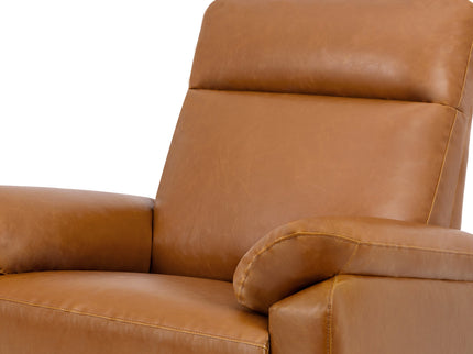 M24387VTL,DaVinci,Suzy Swivel Recliner in Vegan Tan Leather