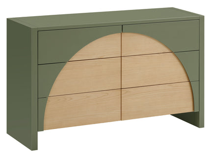 M30216OLSH,Babyletto,Moab 6-Drawer Assembled Dresser in Olive/Ash
