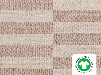 T30633,Babyletto,Cocoa Stripe Muslin All-Stages Midi Crib Sheet in GOTS Certified Organic Cotton