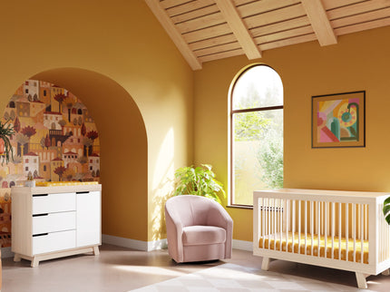 M4223NXW,Babyletto,Hudson 3-Drawer Changer Dresser w/Removable Changing Tray in WashedNatural/White