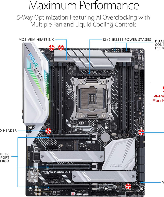 Asus Prime X299- A II ATX Motherboard (Intel X299) LGA 2066