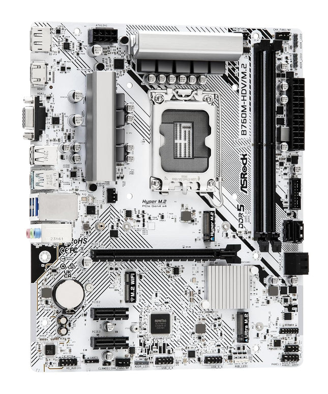 ASRock Motherboard B760M-HDV/M.2 Intel 12th and 13th Generation CPU