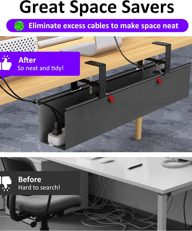 Under-Desk Cable Management Tray,