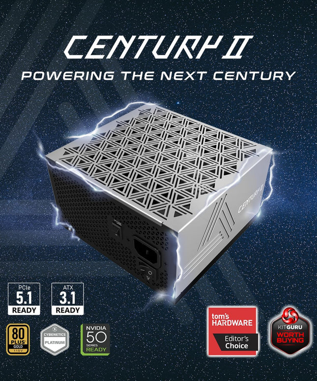 MONTECH Century II - 850W High-End ATX Gaming Power Supply