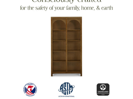 M24814NL,Namesake,Eloise Bookcase  Assembled in Natural Walnut