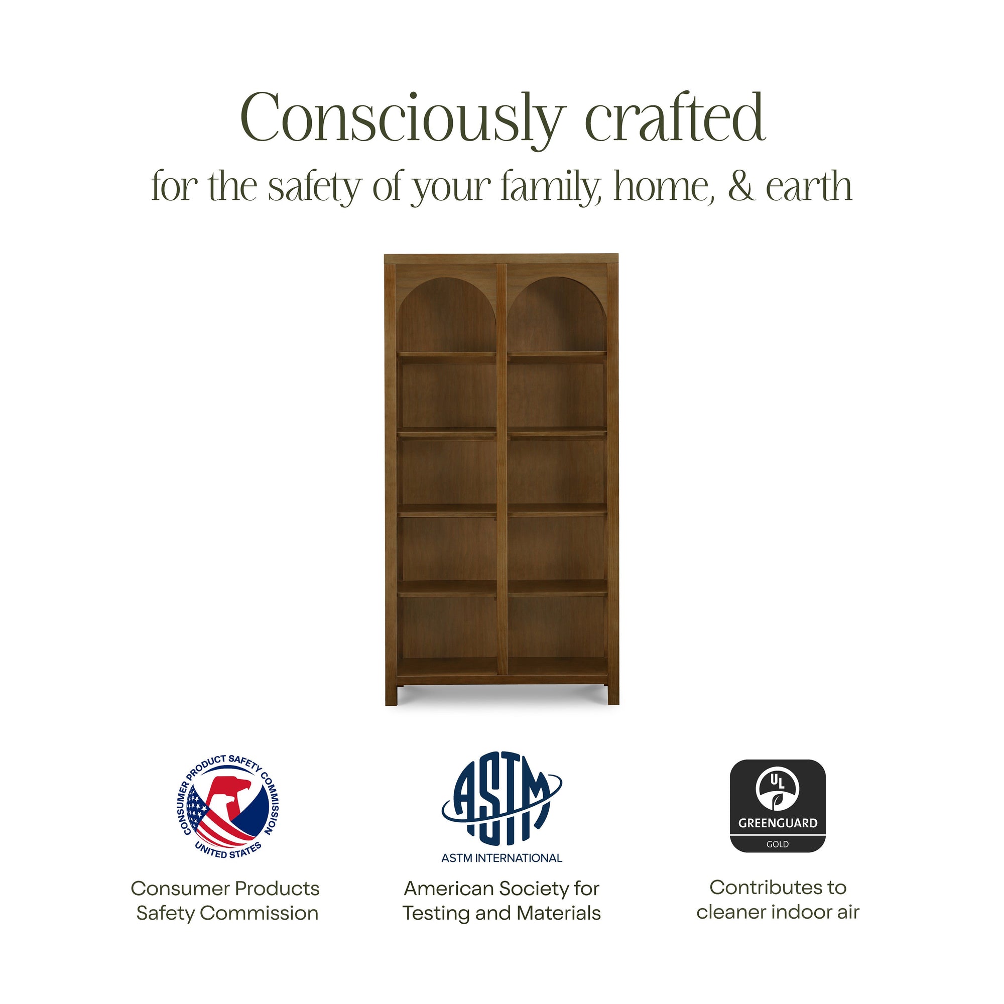 M24814NL,Namesake,Eloise Bookcase  Assembled in Natural Walnut
