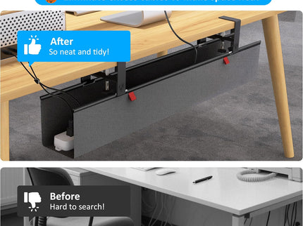 Under-Desk Cable Management Tray