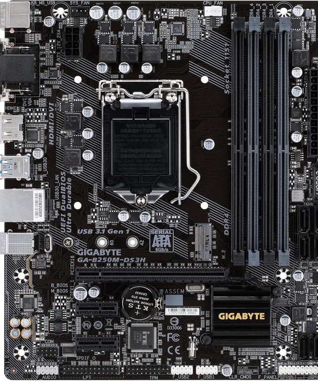 GIGABYTE GA-B250M-DS3H LGA1151 Intel Micro ATX DDR4 Motherboard