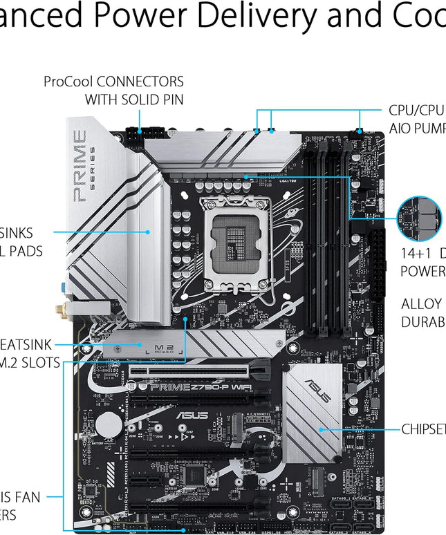 ASUS Prime Z790-P WiFi LGA 1700(Intel® 13th &12th Gen) ATX Motherboard