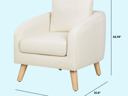 M30703VNLF,DaVinci,Nina Kids Chair in Vanilla with Light Wood Feet