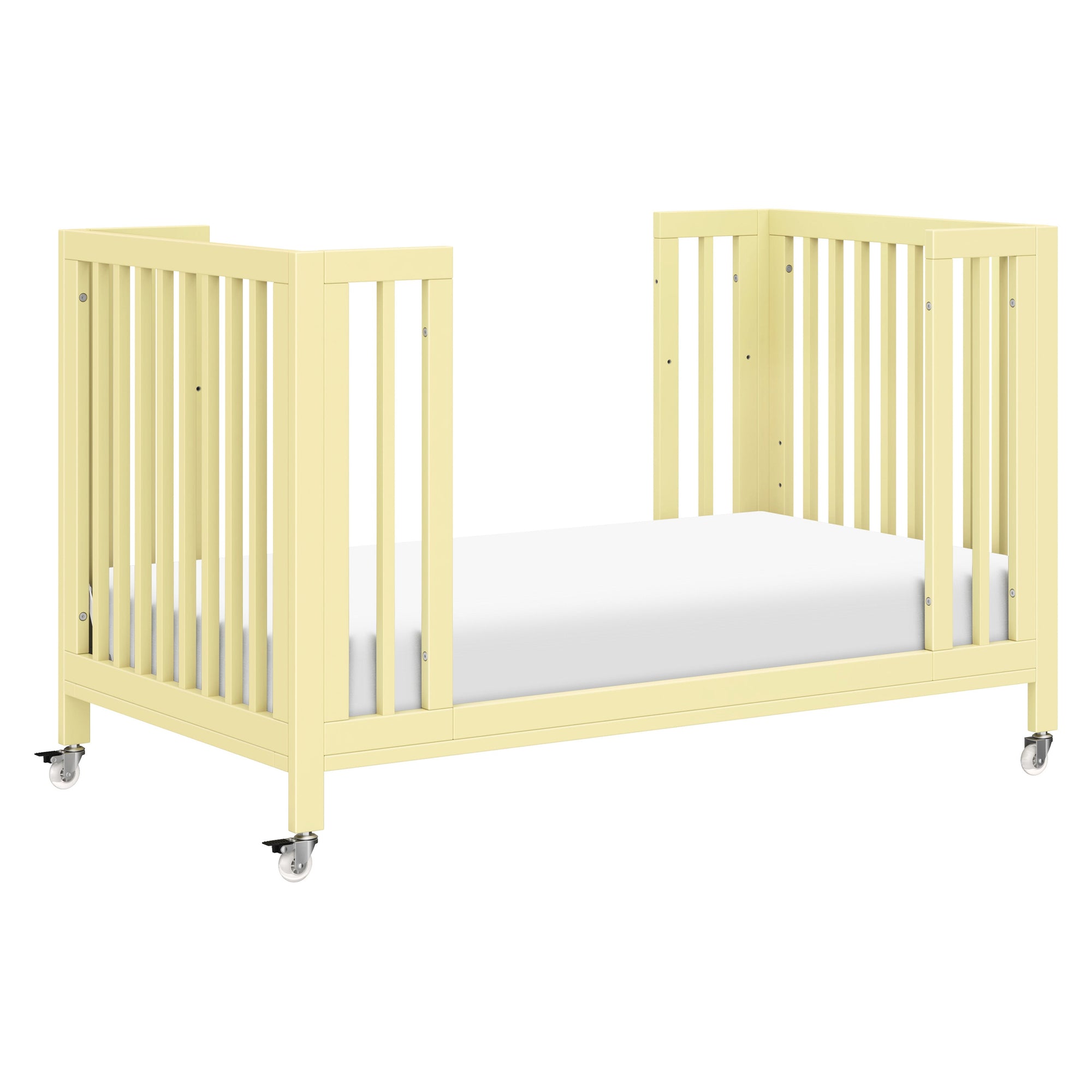 M30880PY,Babyletto,Rolli 9-in-1 Convertible All-Stages« Crib w/ Bassinet & Toddler Bed Kits in Pale Yellow