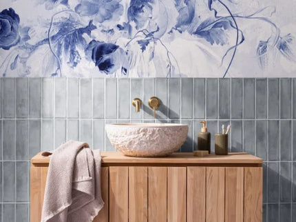 Vase of Flowers Blue