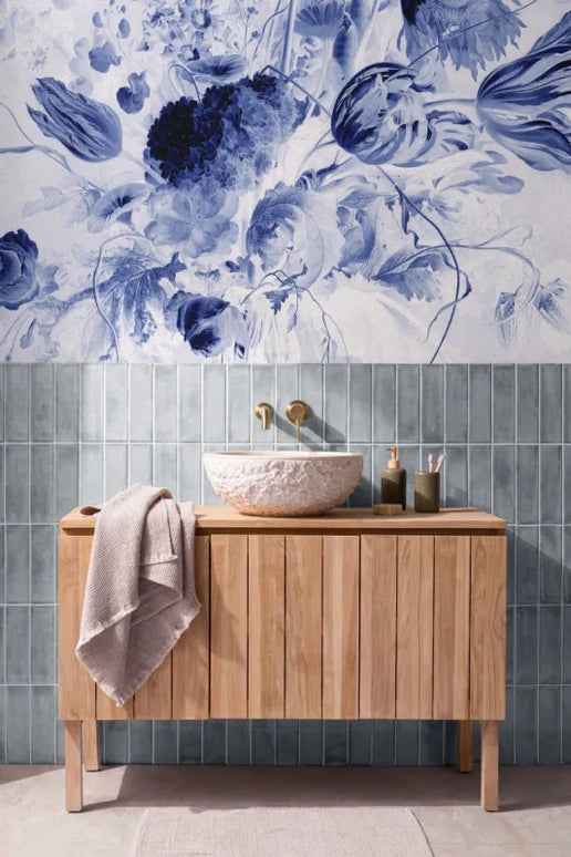 Vase of Flowers Blue