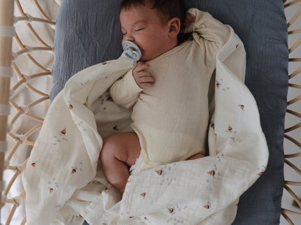 Mushie Organic Cotton Muslin Swaddle Blanket