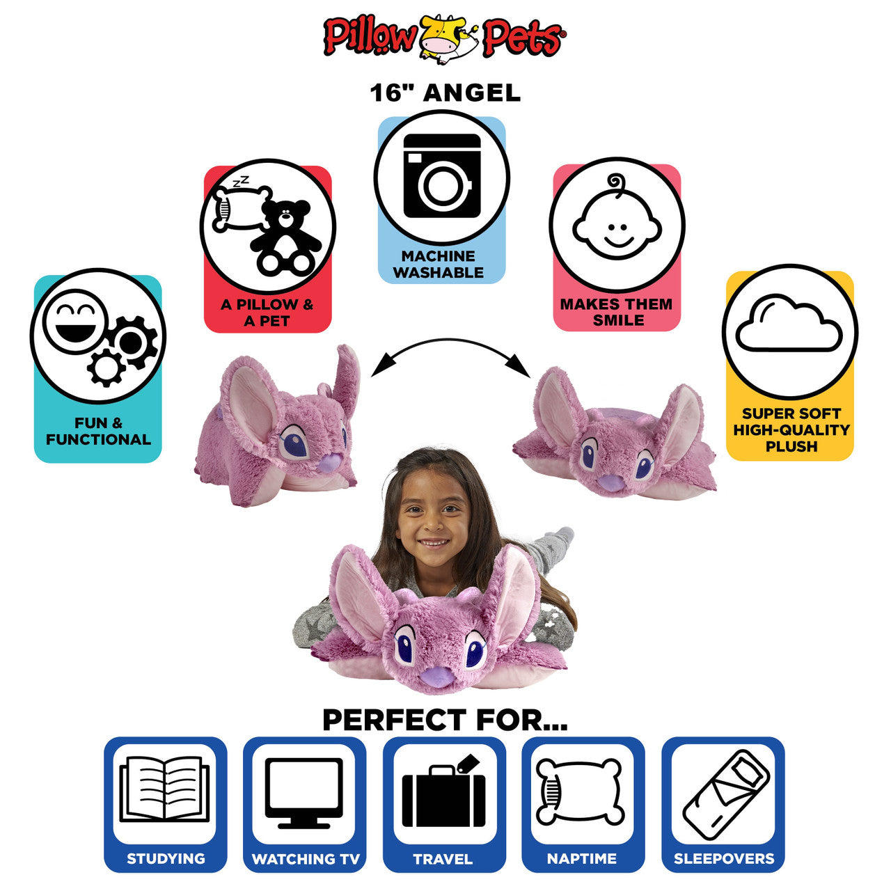 Disney Lilo & Stitch Angel Plush Pillow Pet