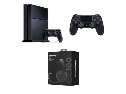 PlayStation 4 500GB Black DualShock Controller, and GS100 Headset Bundle