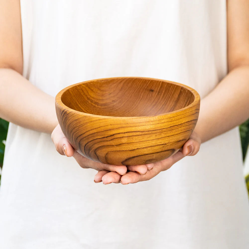 Classic Teak Wood Cereal Bowl