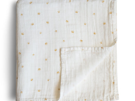 Mushie Organic Cotton Muslin Swaddle Blanket