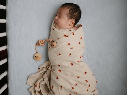 Mushie Organic Cotton Muslin Swaddle Blanket