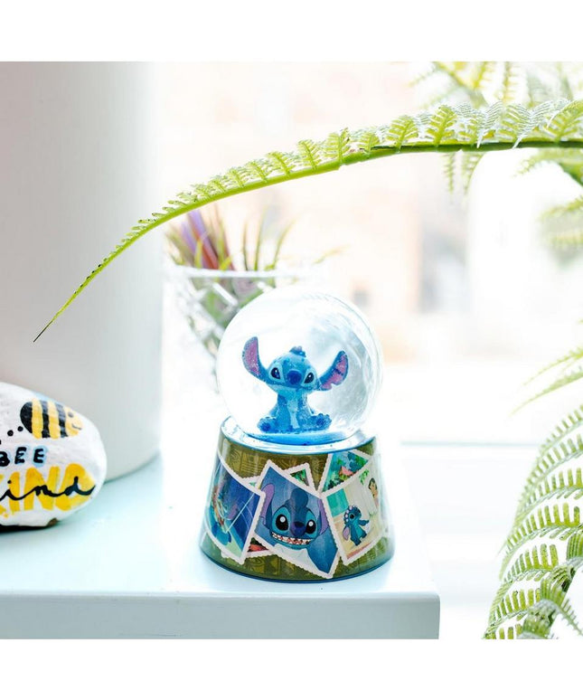 Disney Lilo and Stitch Vintage Photos Mini Light-Up 3-in Snow Globe