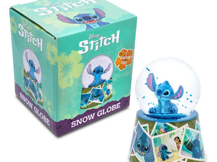 Disney Lilo and Stitch Vintage Photos Mini Light-Up 3-in Snow Globe