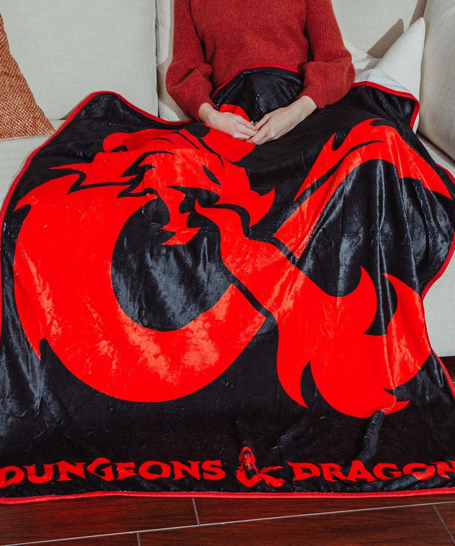 Dungeons and Dragons Logo Fleece 45 x 60-In Throw Blanket