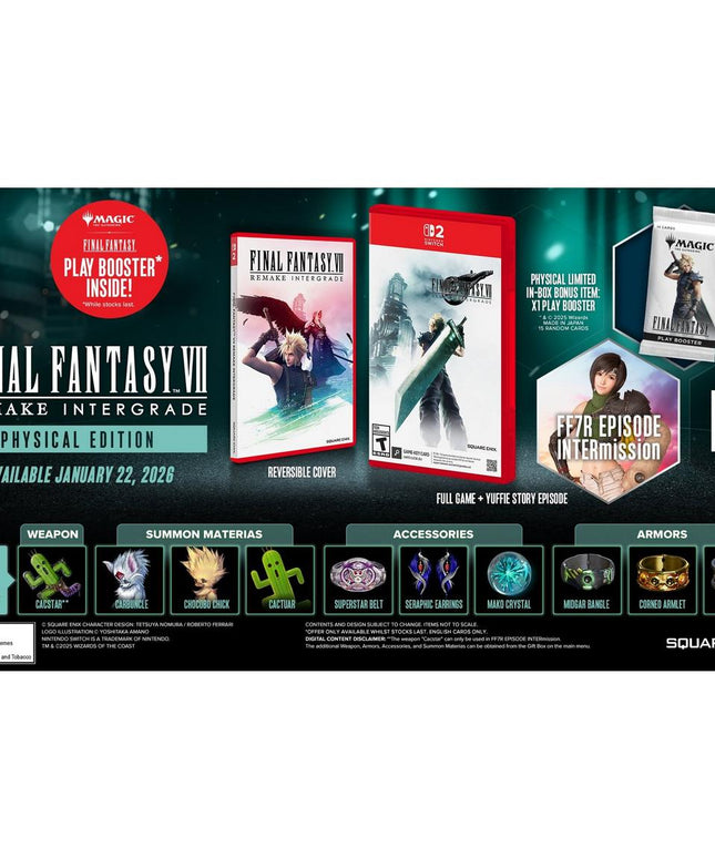 FINAL FANTASY VII REMAKE INTERGRADE - Nintendo Switch 2