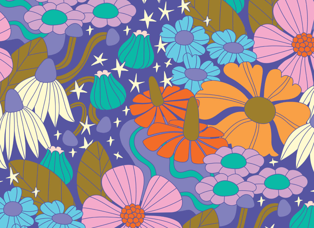 Cosmic Floral Purple