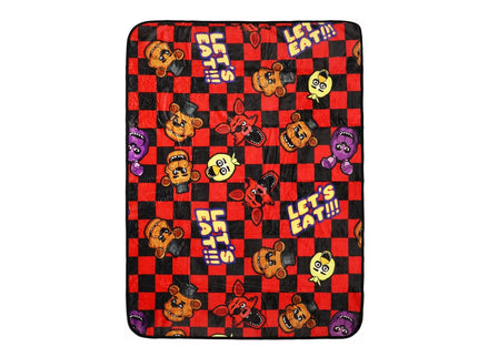 Five Nights at Freddy's Cast Checkered Polyester Blanket