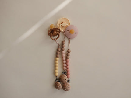 Mushie Silicone Pacifier Clip | Eva