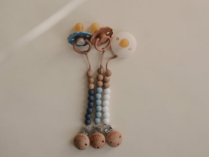 Mushie Silicone Pacifier Clip | Eva