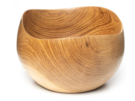 Flower Teshiozara Teak Wood Cereal Bowl