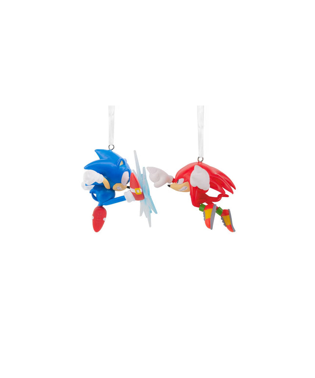 Hallmark Sonic The Hedgehog Sonic and Knuckles Christmas Ornament Set