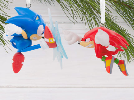 Hallmark Sonic The Hedgehog Sonic and Knuckles Christmas Ornament Set