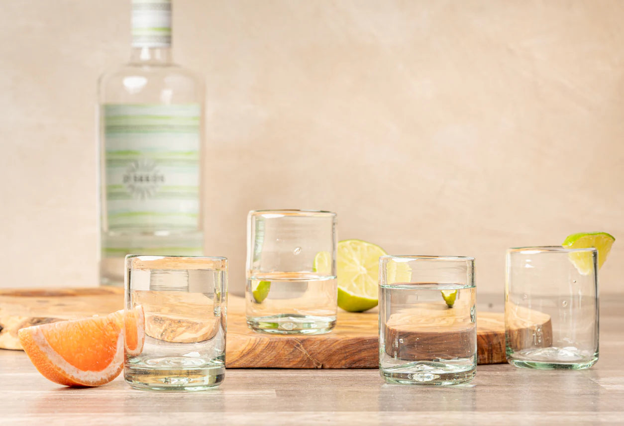 Handblown Shooter Glasses - Set of 4