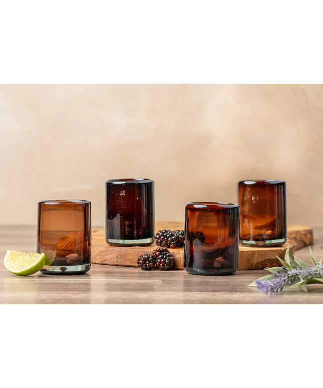 Handblown Shooter Glasses - Set of 4